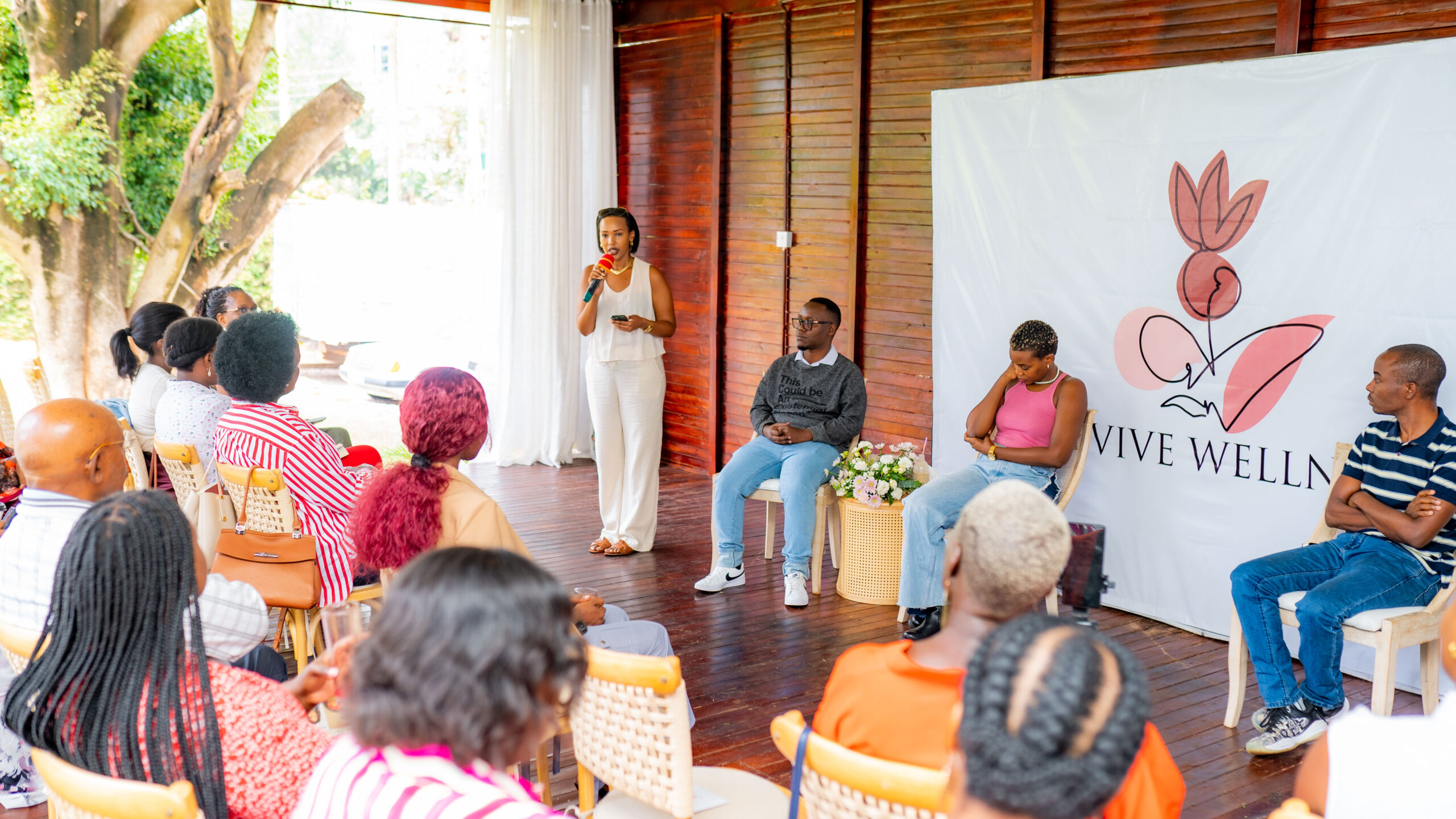 Revive Wellness team hosting a client wellness talk