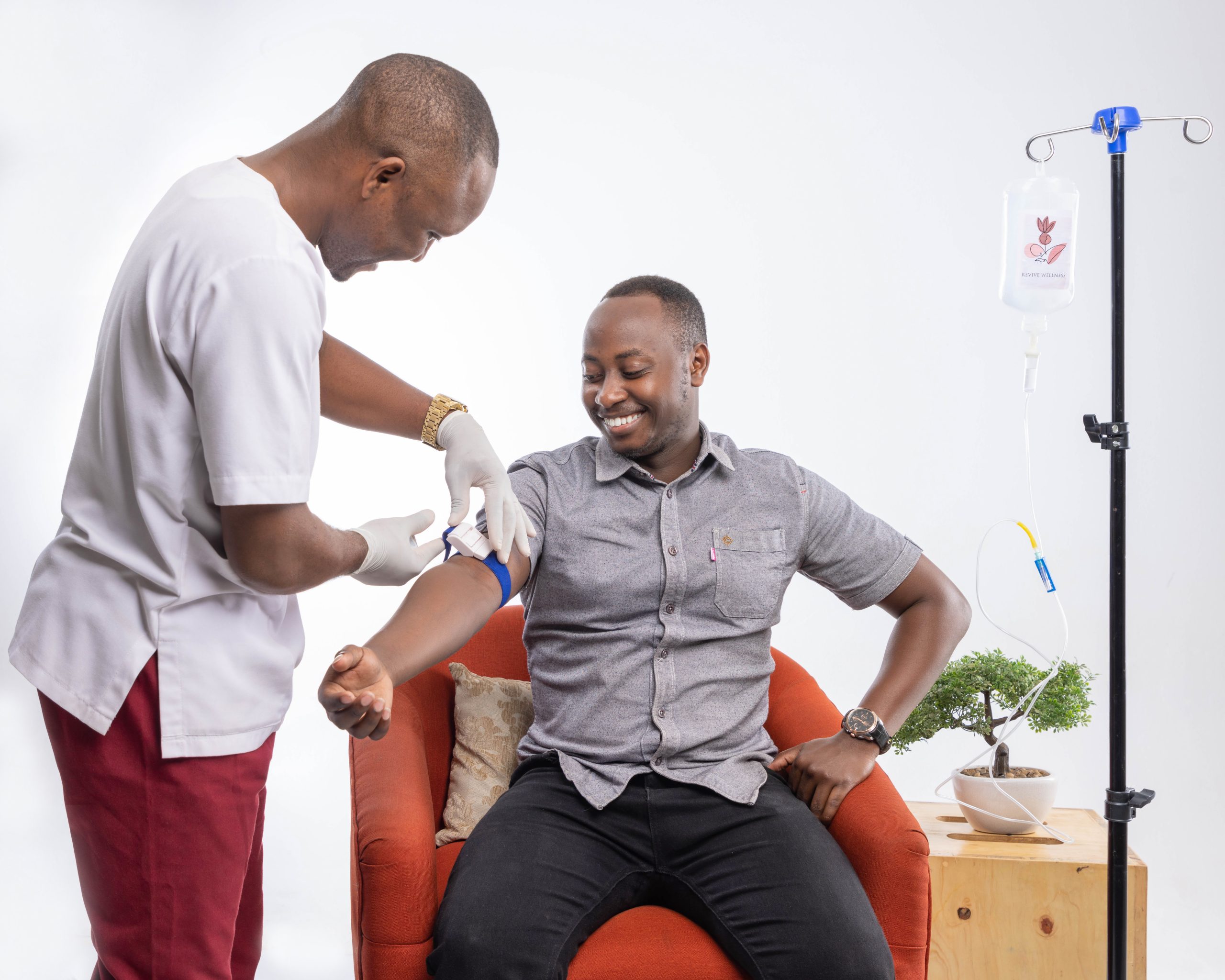 IV drip administered at home